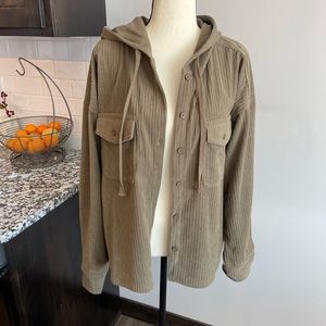 COPY - Corduroy Hooded Jacket see details in photos! EUC